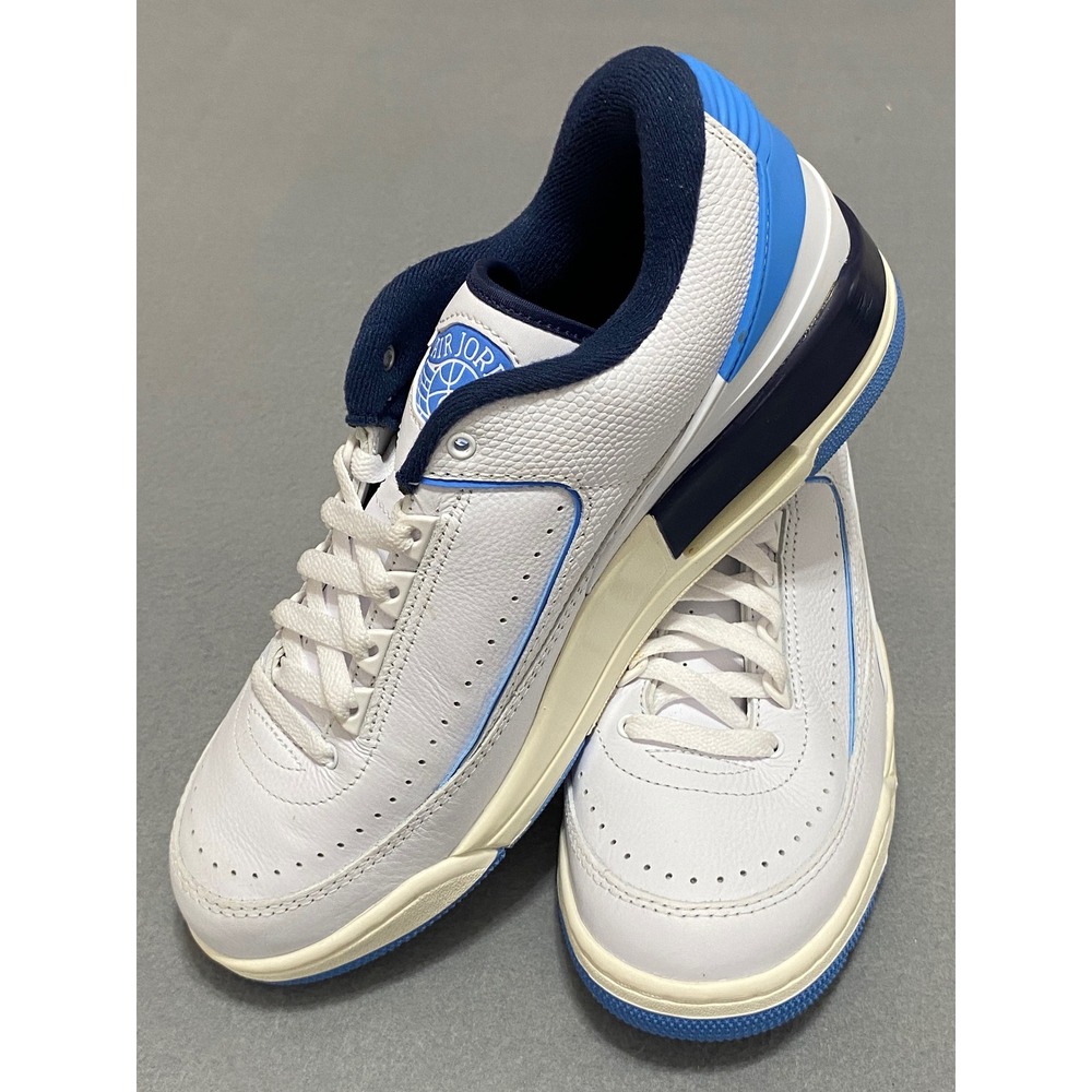 Nike Air Jordan 2 Retro Low UNC White University Blue Navy FD0383-144 Mens 10